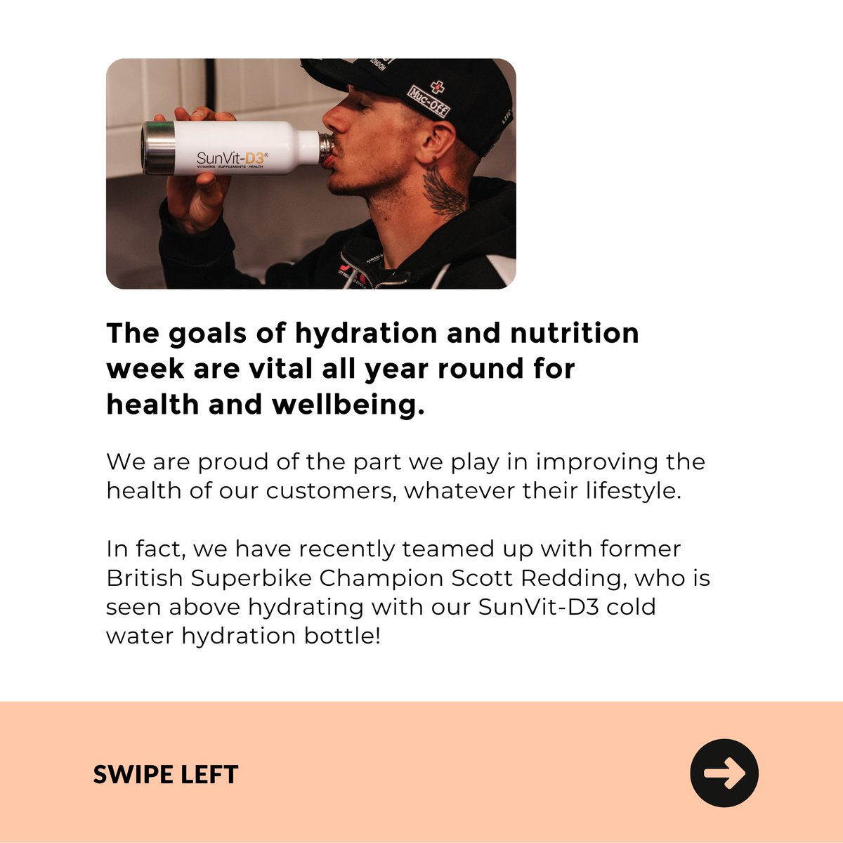 Celebrating nutrition and hydration week! ⬅️ ⬅️ 

We have recently teamed up with former British Superbike Champion <a href="/Reddingpower/">ReddingPower</a>, who is seen here hydrating with our SunVit-D3 cold water hydration bottle! 

sunvitd3.co.uk/collections/vi…

#nutritionandhydrationweek #hydration