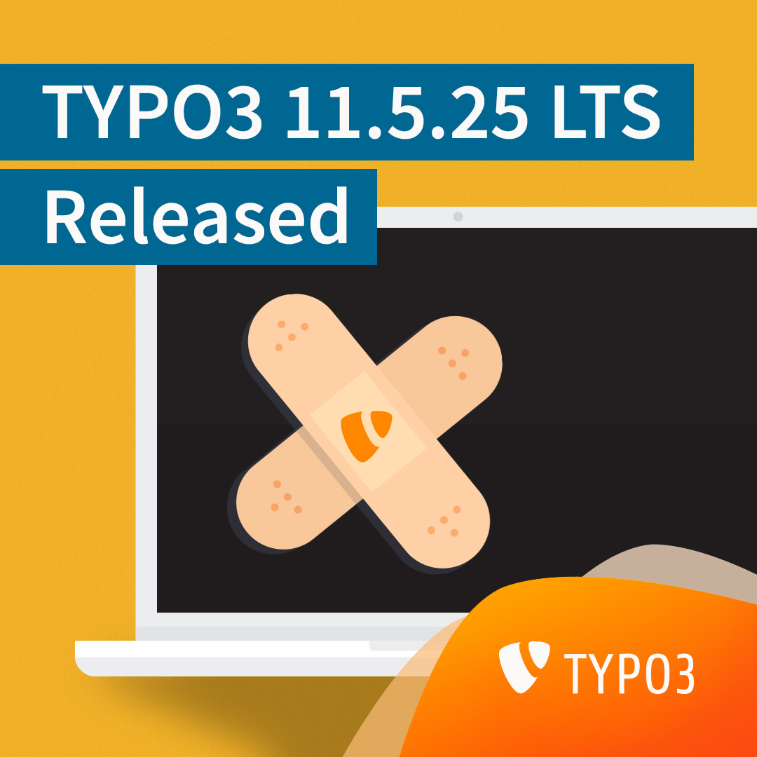 typo3's tweet image. The #TYPO3 #CMS has just been updated to version 11.5.25 LTS. This maintenance release contains bug fixes only.
Find out more in our Release Notes: hubs.li/Q01GJYfy0
#WeLoveTYPO3 #OpenSource