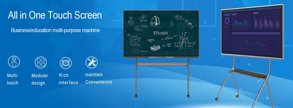 emmachen859's tweet image. Transforming the way teachers teach and the way students learn!
STboard is a leading supplier of smart education technology and resources in the education field. #smartteaching #smartclassroom #edutech #interactiveflatpanel #interactivedisplay #interactivetouchboard #education