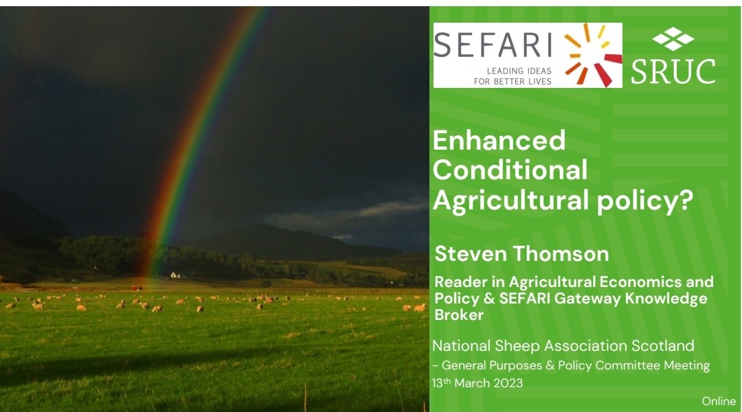 StevenGThomson's tweet photo. Great engaging session with @NSA_Scotland on future agricultural support in π΄σ §σ ’σ ³σ £σ ΄σ Ώ last night. Good questions & thoughts on what's needed for π sector. Thanks to @SGRESAS strategic research funding, esp. @SEFARIscot that supports my engagement on this vital topic. #ItsYourFuture https://t.co/82ubxiAssH