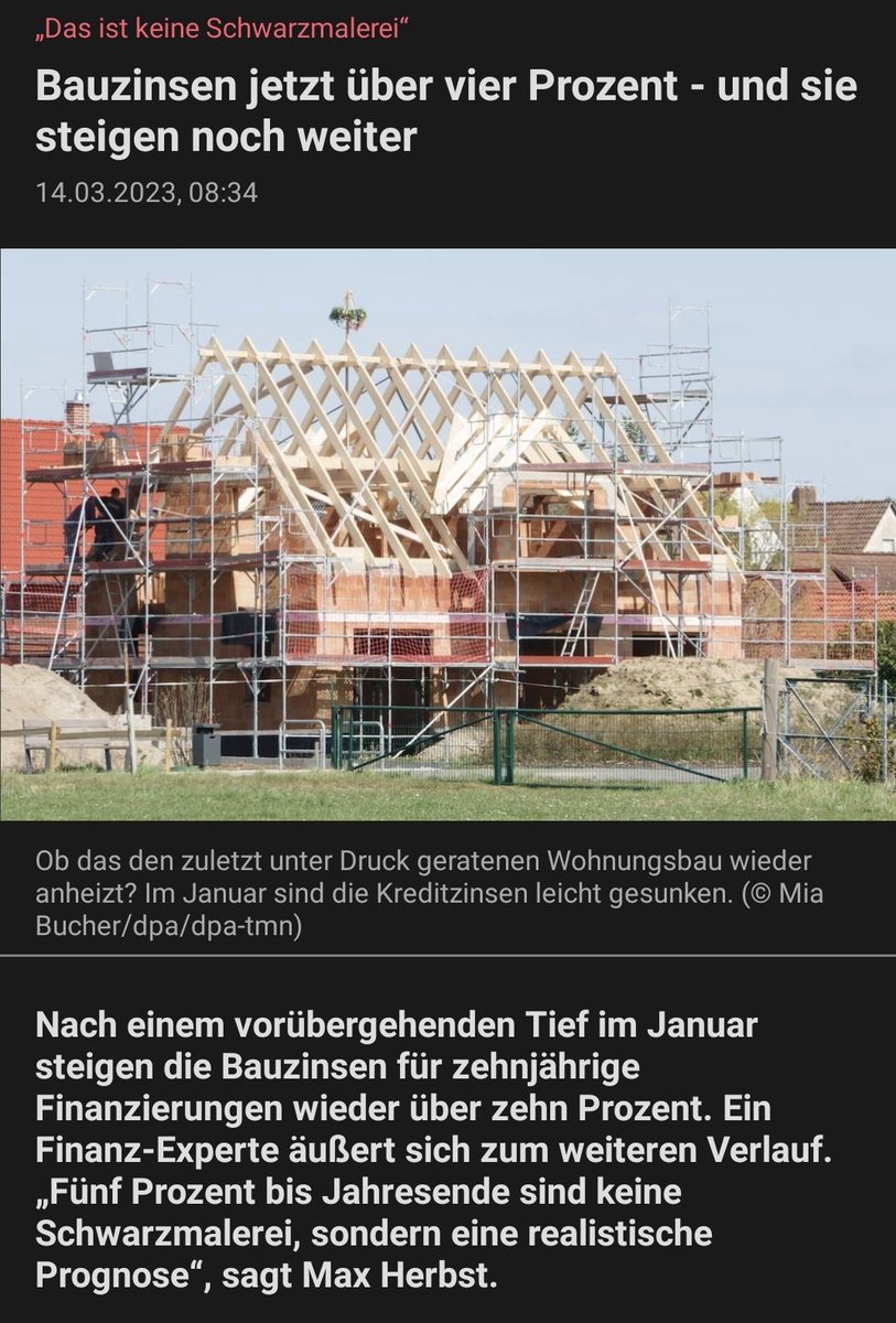 mister_vuitton's tweet photo. "Zehnjährige Bauzinsen über zehn Prozent.." mensch @focusonline erst Korrekturlesen und dann veröffentlichen. #bauzinsen #baufinanzierung #zinsen #focus https://t.co/dtgVDqs9x4