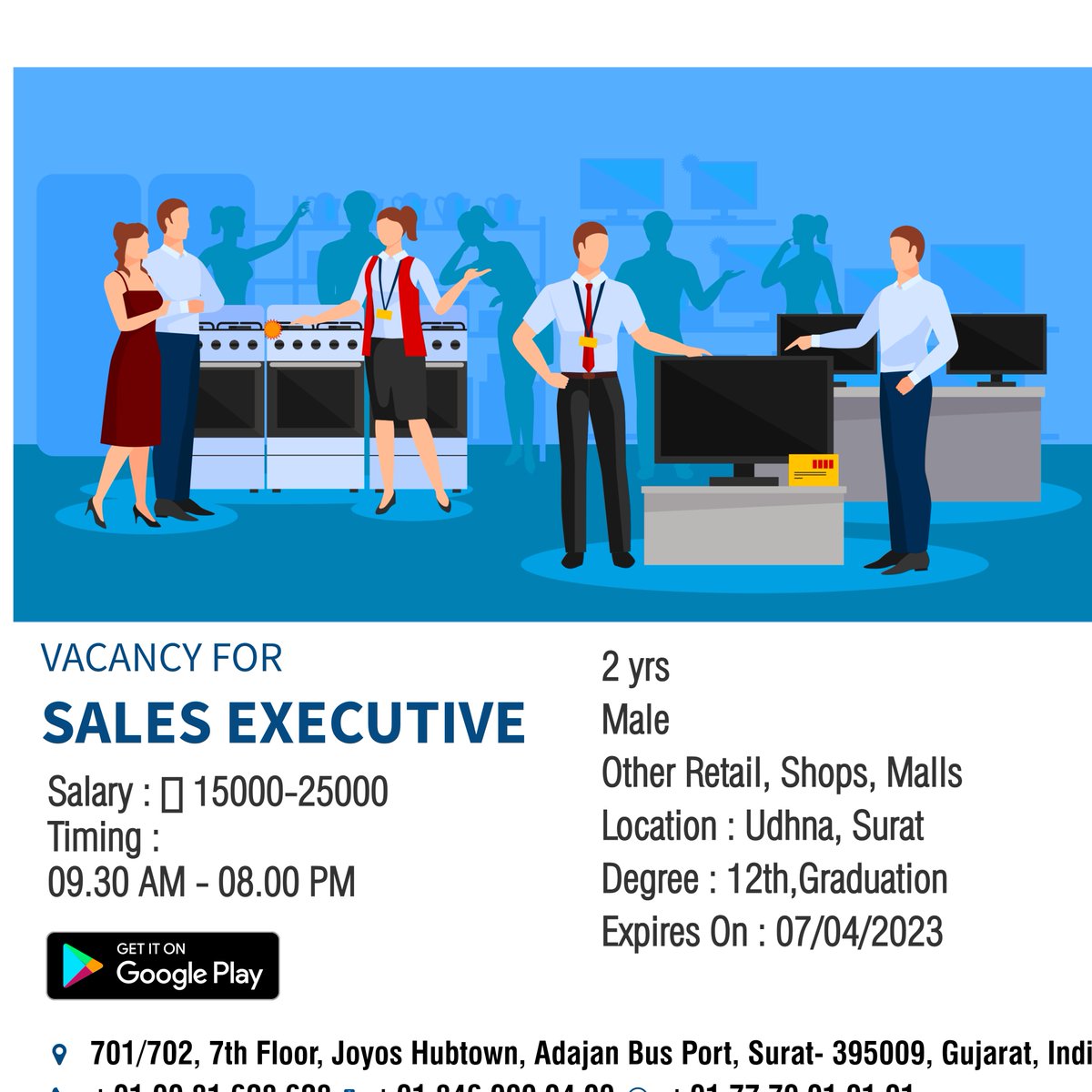 irojgar's tweet photo. JOB CONSULTANCY

For More Information Contact Us:-
https://t.co/z92YfveQI4

Mobile No. :- (1) 77 79 01 01 01 (2) 90 81 62 86 28

Address :- 701/702, 7th floor, Joyos Hubtown, Adajan Bus Port, Surat. 395009.
#IROJGAR #IROJGARSURAT #jobinterview #privatejob #surtie https://t.co/IlyoBiMsZt