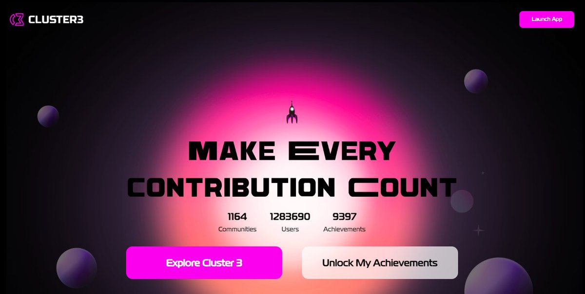 cluster3me's tweet image. A new official website has been launched!🥳🥳
Check the Contribution Score🔬 Achievements 🏆and Ranking of 1600+ communities!
cluster3.net