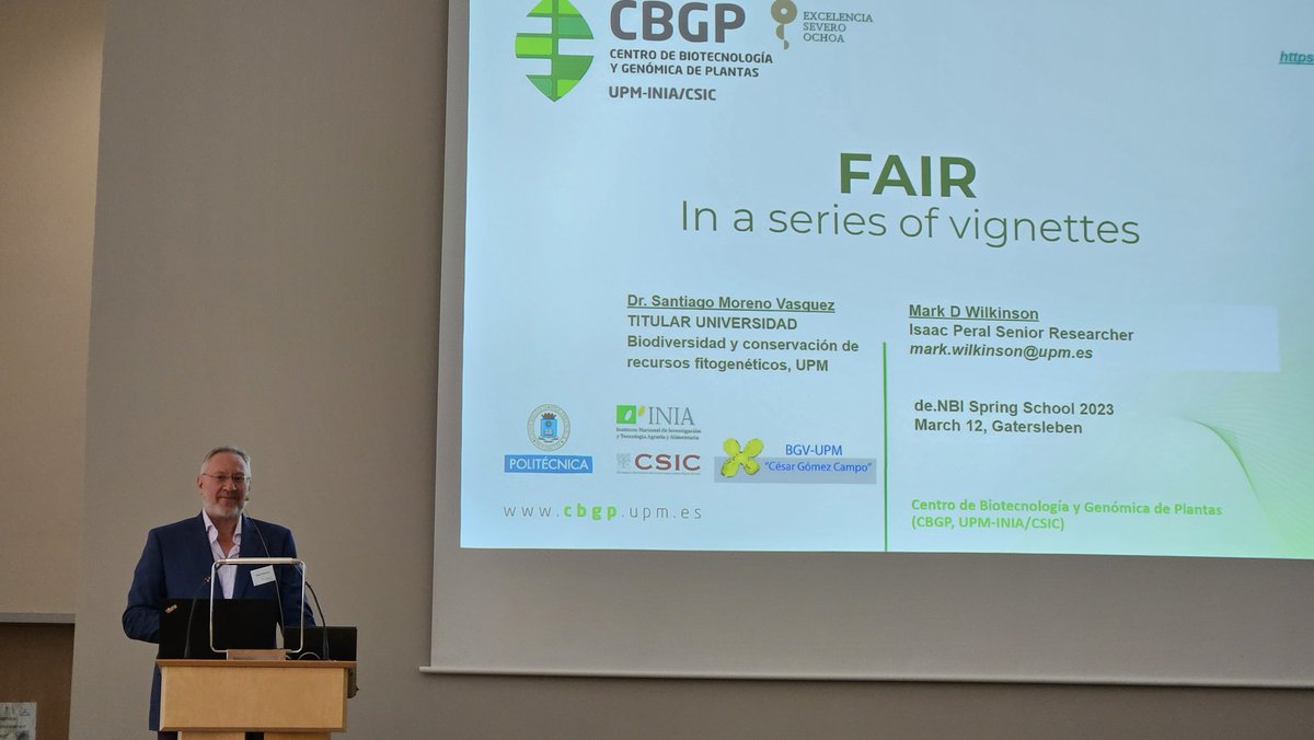 de.NBI / ELIXIR-DE (@denbioffice) on Twitter photo First keynote at <a href="/denbiOffice/">de.NBI / ELIXIR-DE</a> Spring School: Mark Wilkinson talks about "#FAIR in a series of vignettes" First keynote at <a href="/denbiOffice/">de.NBI / ELIXIR-DE</a> Spring School: Mark Wilkinson talks about "#FAIR in a series of vignettes"
