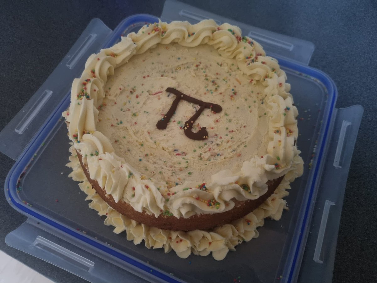 DaubeneyMaths's tweet photo. Happy Pi Day everyone!!
Here is the first of our competitions today and for the rest of the week.
Guess the weight of this wonderfully made cake by one of our dedicated team, Miss Khatun.
#PiDay @DaubeneyAcademy https://t.co/E13bdS642r