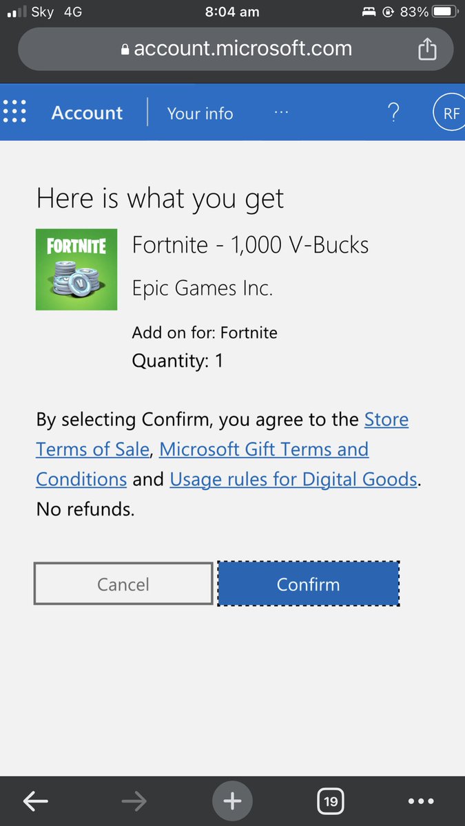 RileyF64's tweet photo. Thank you so much for the 1k vbucks #GameKeysVouch https://t.co/pjBO9PUAgC