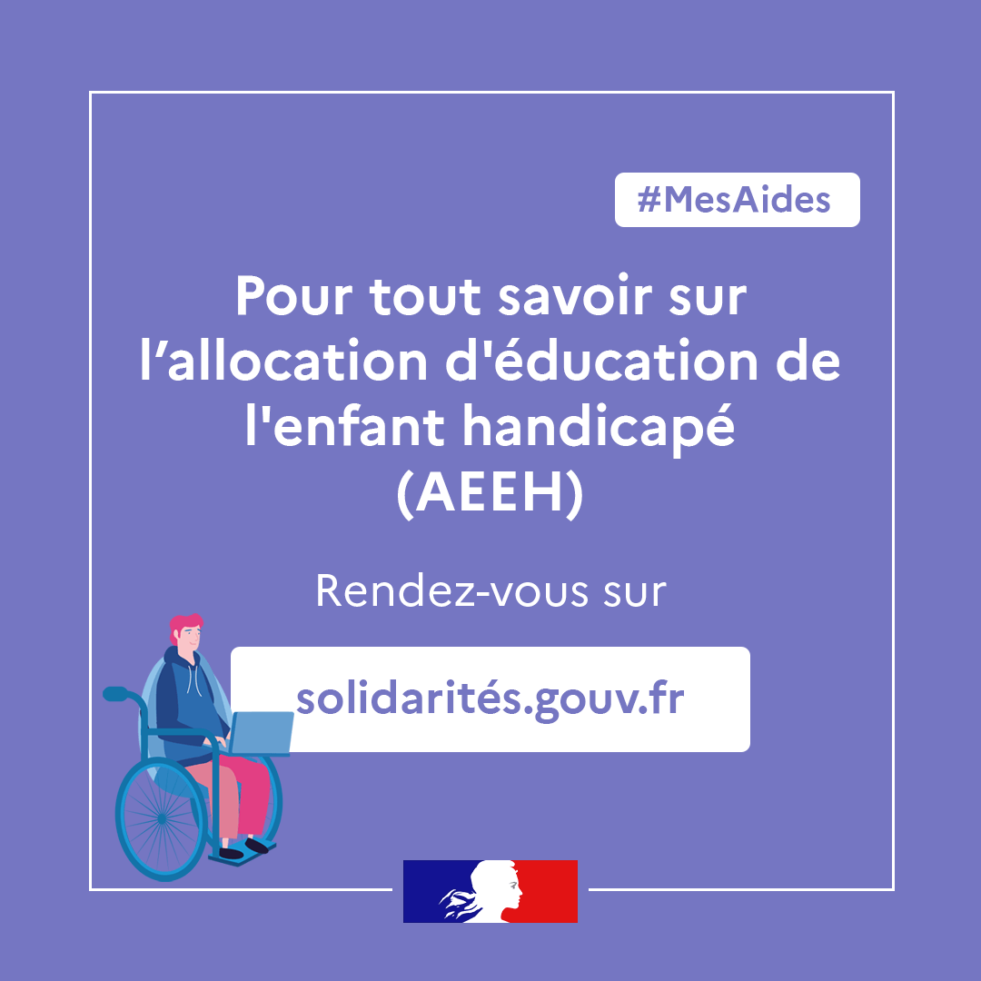 #MesAides | Connaissez-vous toutes les aides liées à votre situation ? Retrouvez tout ce qu'il faut savoir sur l’allocation d'éducation de l'enfant handicapé (AEEH) sur ➡️ swll.to/vibeEHe