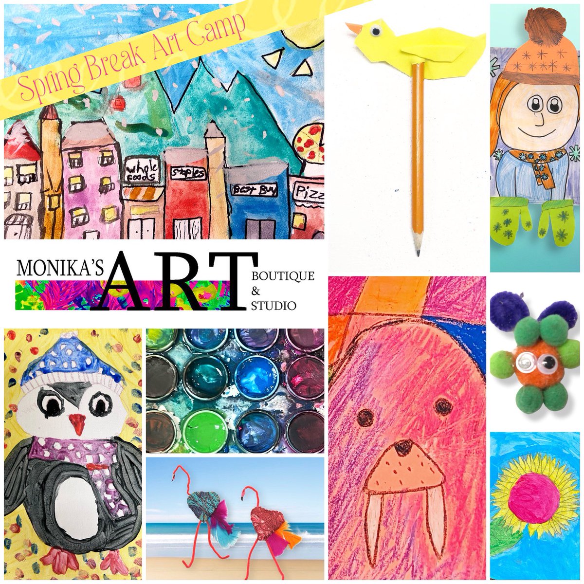monikasartbtq's tweet photo. Spring Break camps started today! So fun! There’s a few spots left for next week and summer registration is open too! Register here: https://t.co/1I0Z4lkeNX #northvancouver @NorthVancouver7 @NorthShoreNews @northvanmag #yvrevents #artschool #kidsartclasses https://t.co/MtvWVUPqrH