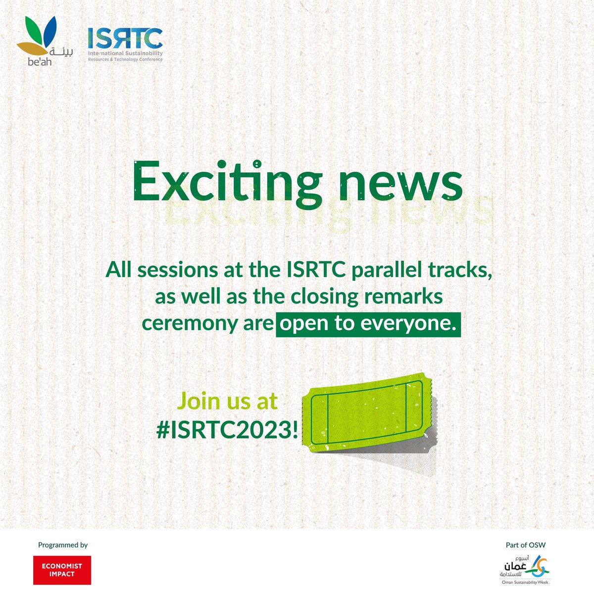 Exciting news!l

Don't miss out on this opportunity to expand your knowledge and network with fellow enthusiasts.

Join us at #ISRTC2023!
