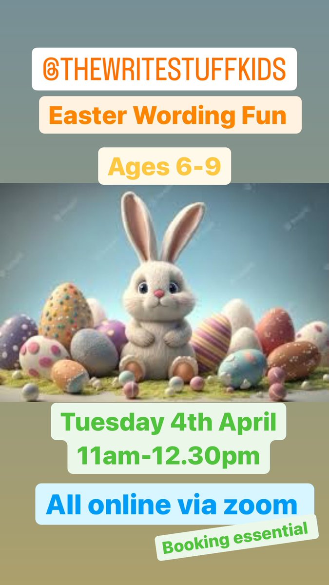WSKidsClub's tweet photo. Our two online Easter workshops are now taking bookings. Running Tuesday 4th April. Ages 6-9, and ages 10+. Booking is essential. #creativewriting #wordingfun #creativity #imagination
@DonegalLibrary @GreenSchoolsIre @LibrariesIre @creativeirl @SligoPPN @cairdefestival https://t.co/xp1AQkJMhi