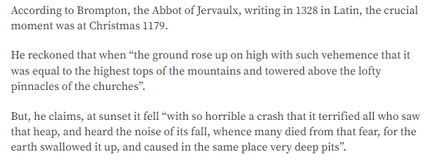 whiterosegreen's tweet photo. @RasenSchmiele Interesting. We have a couple of Hell names associated with gypsum subsidence - Hell Wath at Ripon and Hell Kettles at Darlington. Supposedly an allusion to the sudden and horrifying appearance of deep craters. https://t.co/1mvqGZ5GqS