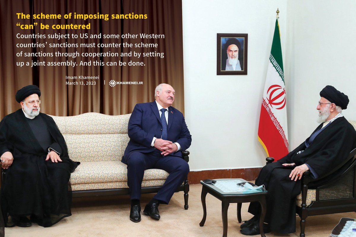 The scheme of imposing sanctions "can" be countered

Countries subject to US and some other Western countries' sanctions must counter the scheme of sanctions through cooperation and by setting up a joint assembly. And this can be done.

english.khamenei.ir/news/9584