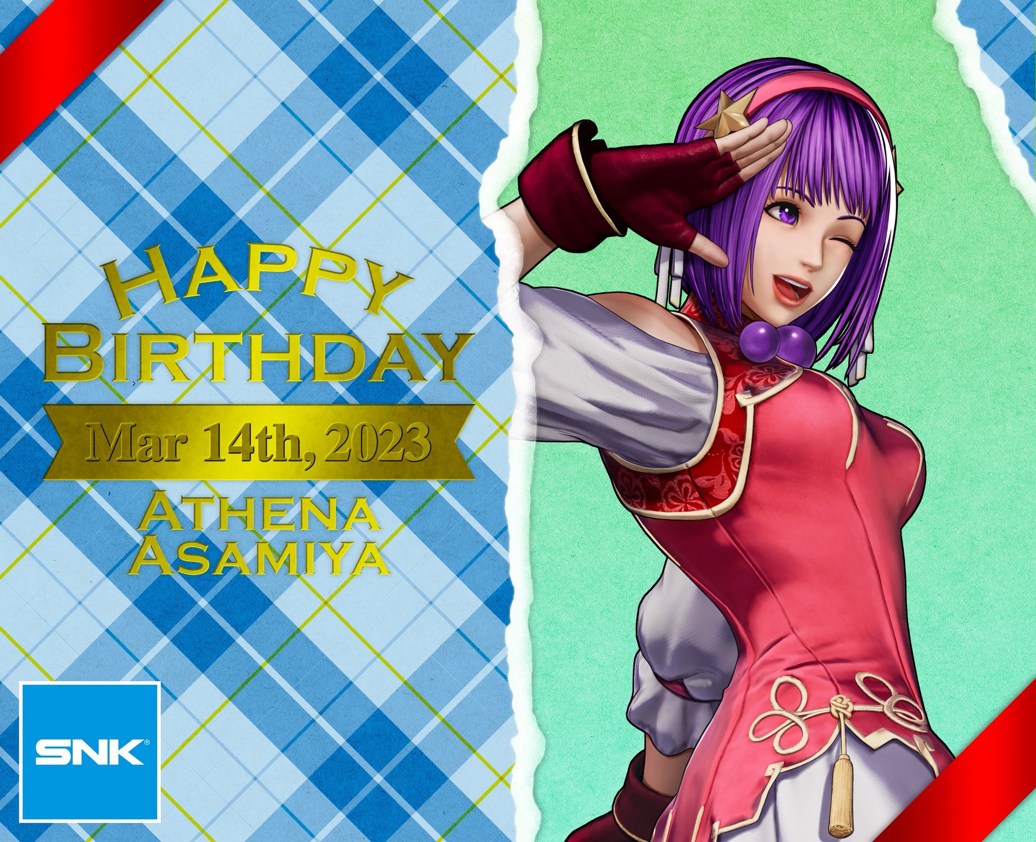 Happy Birthday to Athena Asamiya! (First Appearance: Athena: Classic Game) 