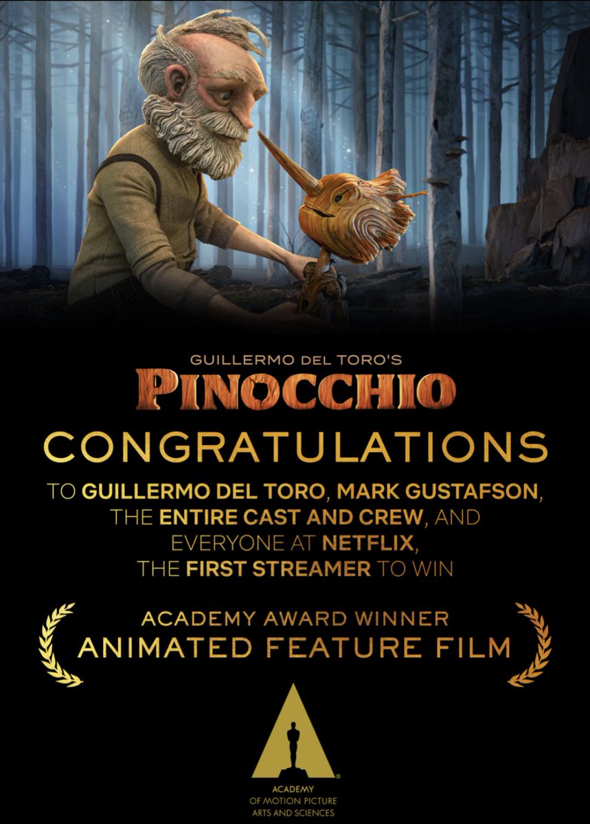 A well deserved win! Congratulations to all my fellow crew mates. We did it!
.
<a href="/realgdt/">Guillermo del Toro</a> @gdtreal @itswellbeyondme #animation #stopmotion #oscars