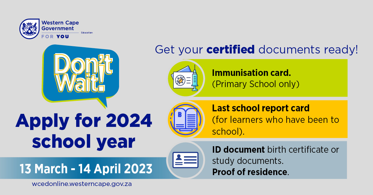 WCEDNews on Twitter "The WCED has received 15 843 applications for the