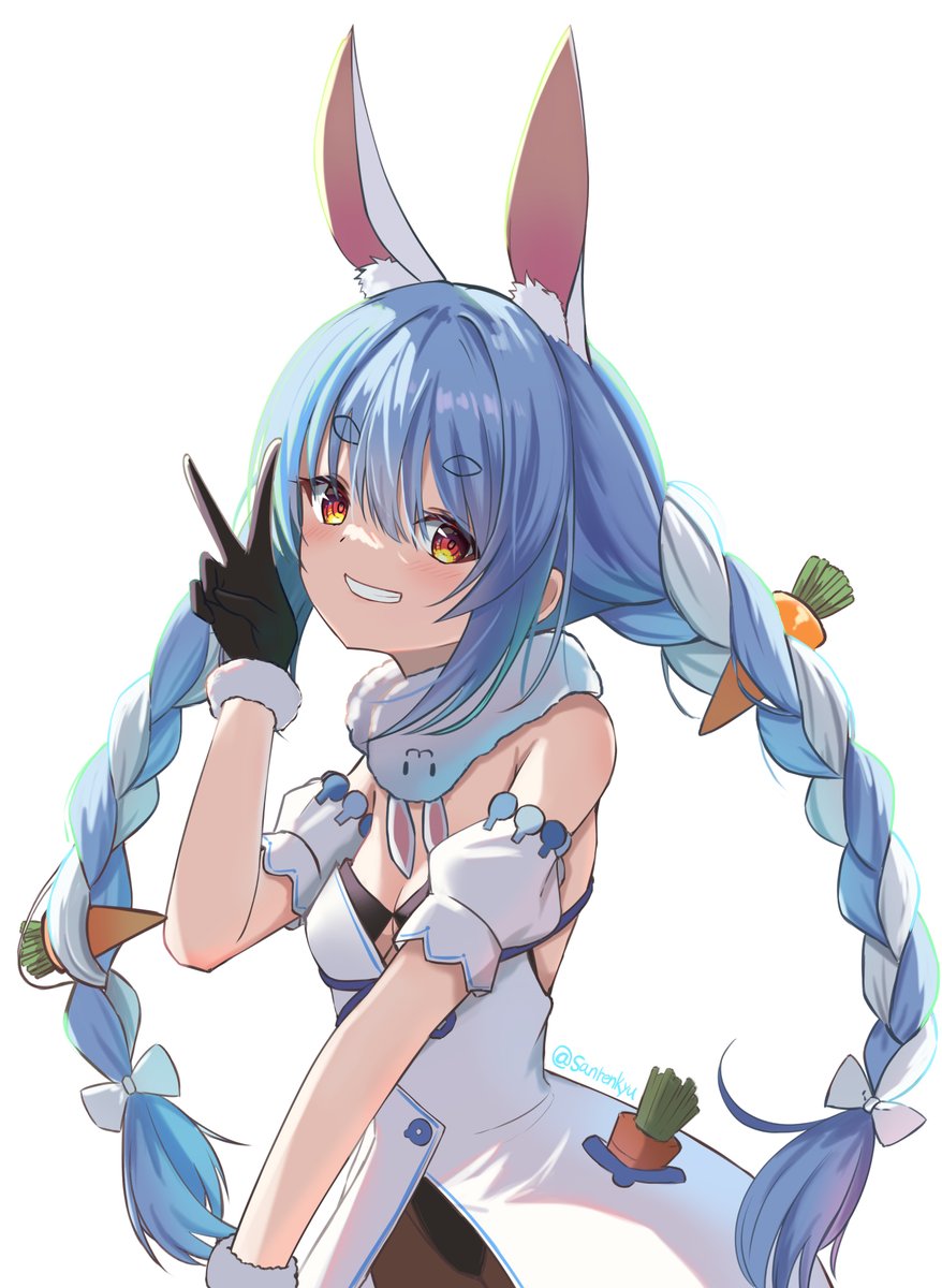 兎田ぺこら 「ぺこちゃん描いた! #ぺこらーと 」|みーせんのイラスト