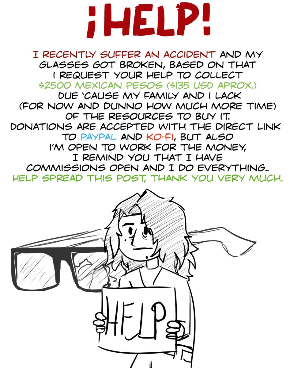 CamRez_'s tweet image. ☕¡SOLICITO SU AYUDA!☕
Con solo un retwitt es suficiente.
Meta de recaudación en Ko-fi:
ko-fi.com/camrez/goal?g=0
Paypal:
paypal.com/paypalme/CAMREZ
#art #comissionsopen #comisiones #arte