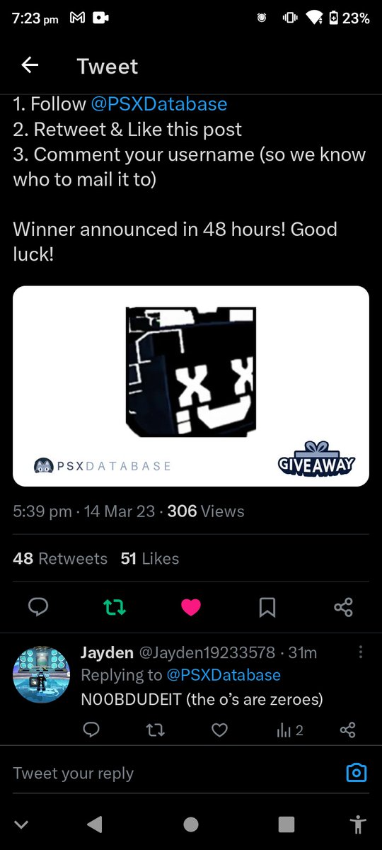 ghostkapbeep's tweet photo. @PSXDatabase Done! Good luck to Everyone! https://t.co/nVNJkqyH5I
