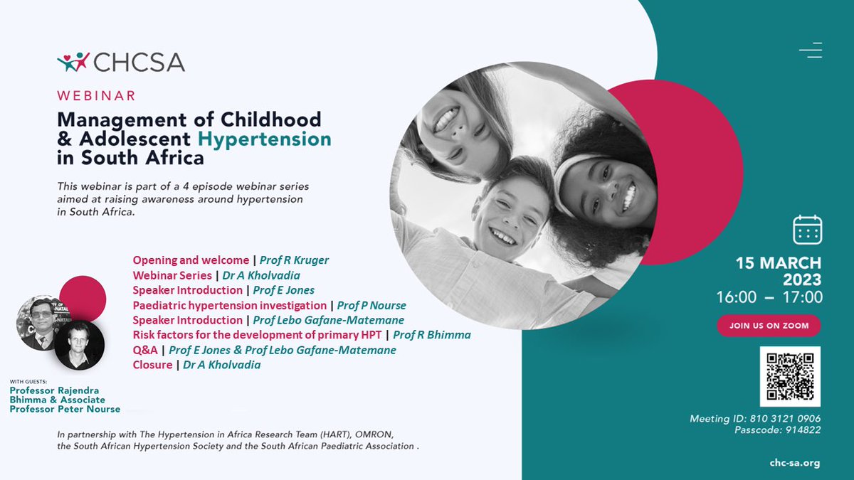 We are looking forward to interacting with all registered participants tomorrow at 4pm SAST! 

1/4 webinars for 2023. Not to be missed! 

👶🏼👧🏽🧒🏾👦🏻👧🏾