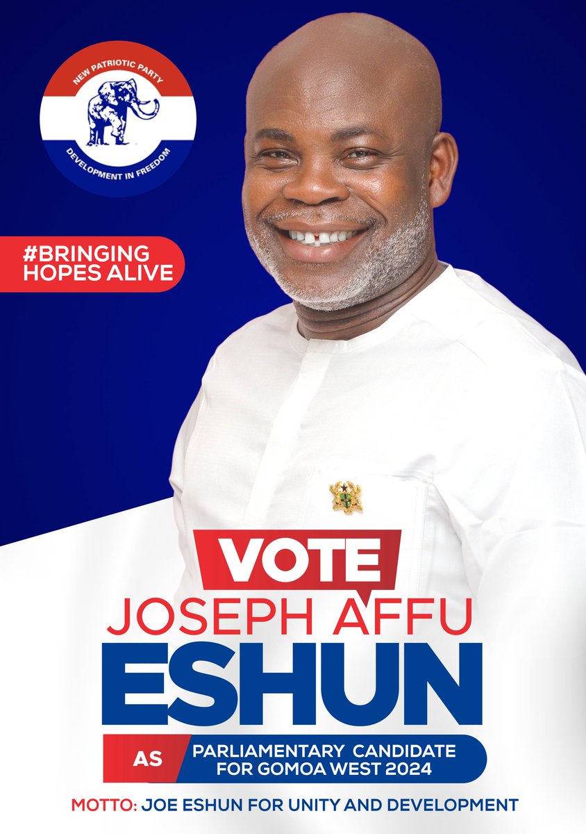 The only Hope for Gomoa West
#BreakingThe8WithJoeAffuEshun
BRINGING HOPES ALIVE IN UNITY