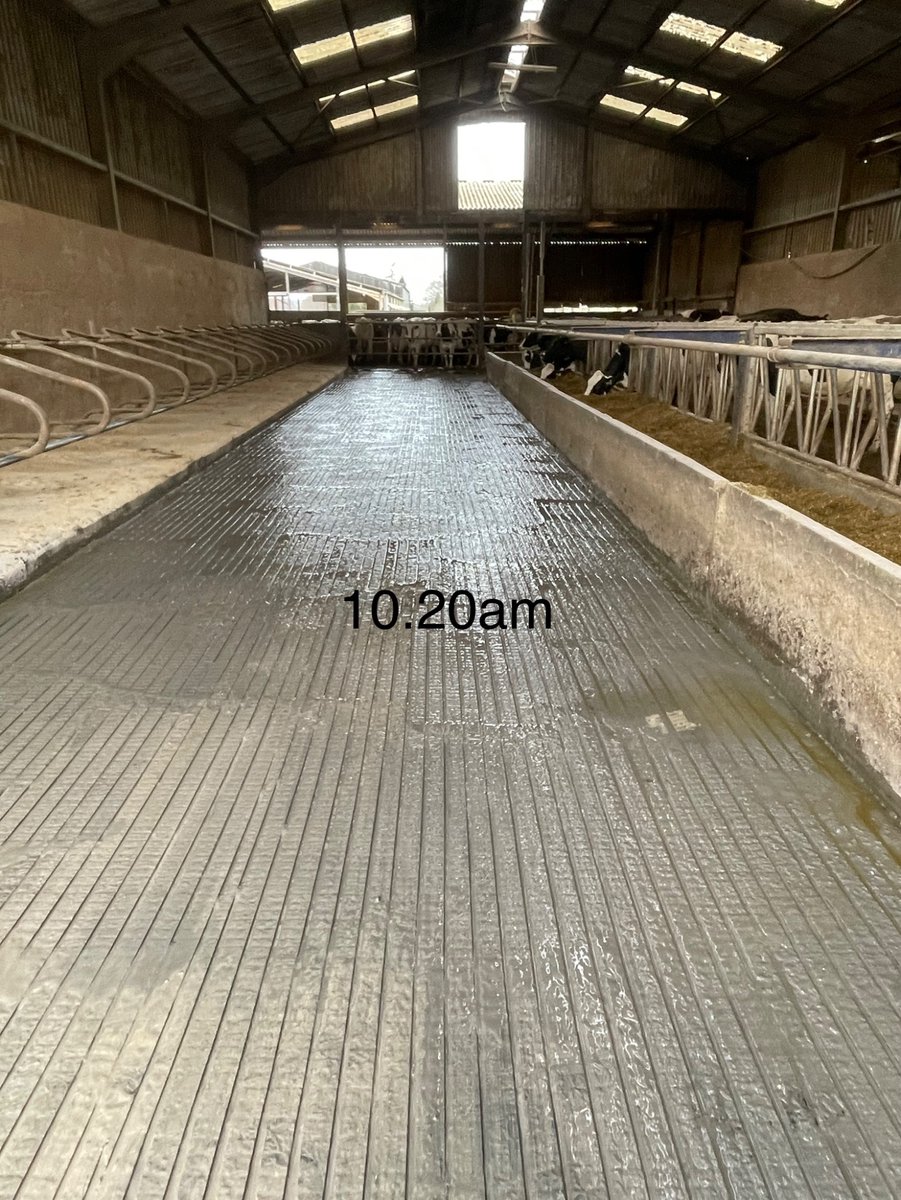 •130m2 in this time frame
• minimal disruption
• diamond cut •12mm deep
• 80mm centre to centre
• 18mm wide grooves 
• nationwide coverage
Cowhousegrooving.com