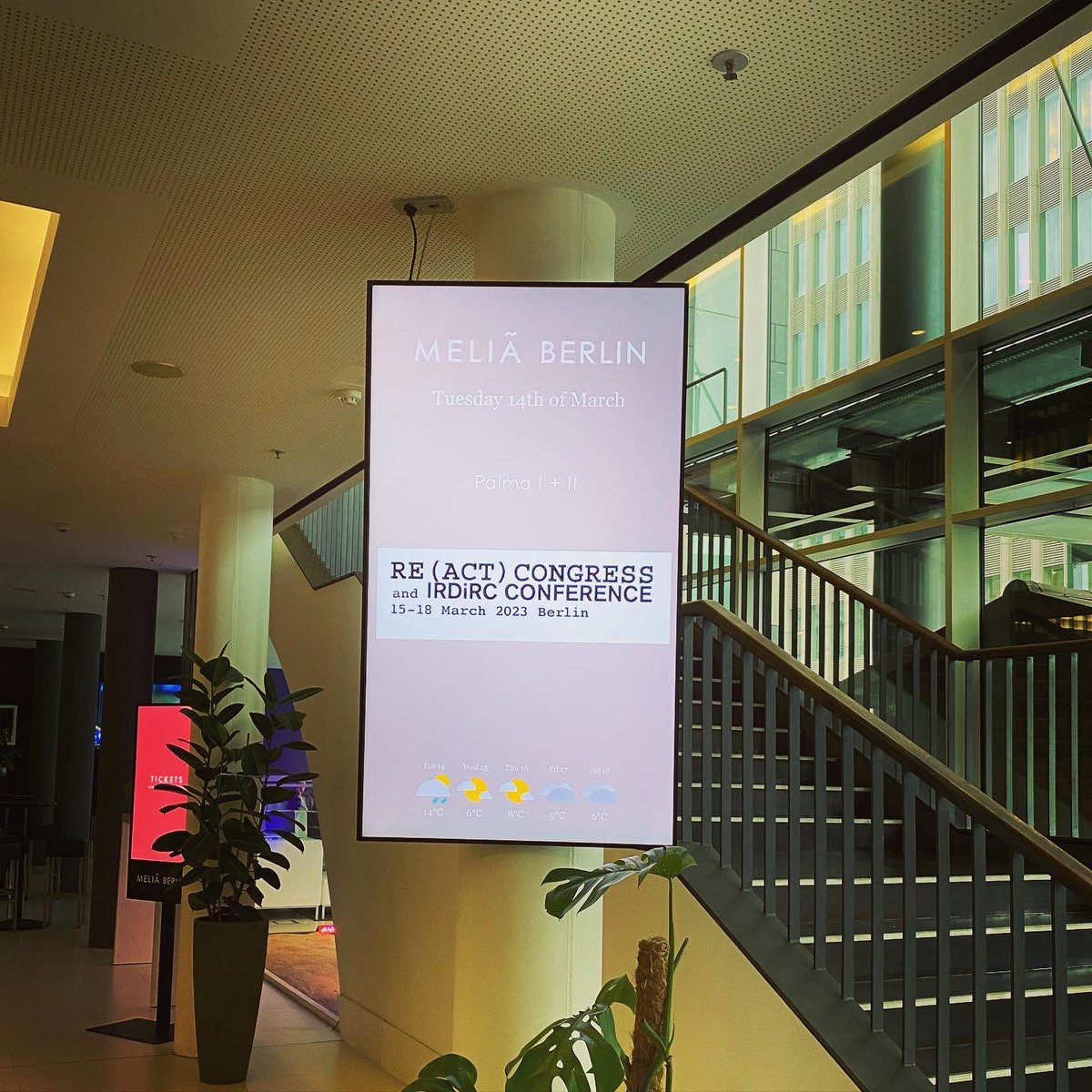Everything is set up for the 7th RE(ACT) Congress and 5th IRDiRC Conference in #Berlin 
<a href="/irdirc/">IRDiRC</a> @EJPRareDiseases <a href="/react_community/">RE(ACT) Community</a> #raredisease #research #RAREvolution