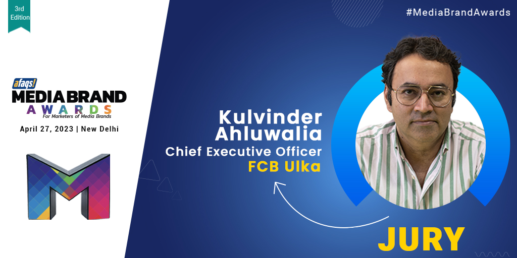 #MediaBrandAwards: We are delighted to have Kulvinder Ahluwalia from <a href="/FcbUlka/">FCBUlka</a> as our juror at Media Brand Awards 2023. 🏆
Thank you for joining us!

ENTER NOW: bit.ly/3Yds5Wk

#Print #TV #music #OTT #Awards #media #MediaBrandAwards <a href="/afaqs/">afaqs!</a>
