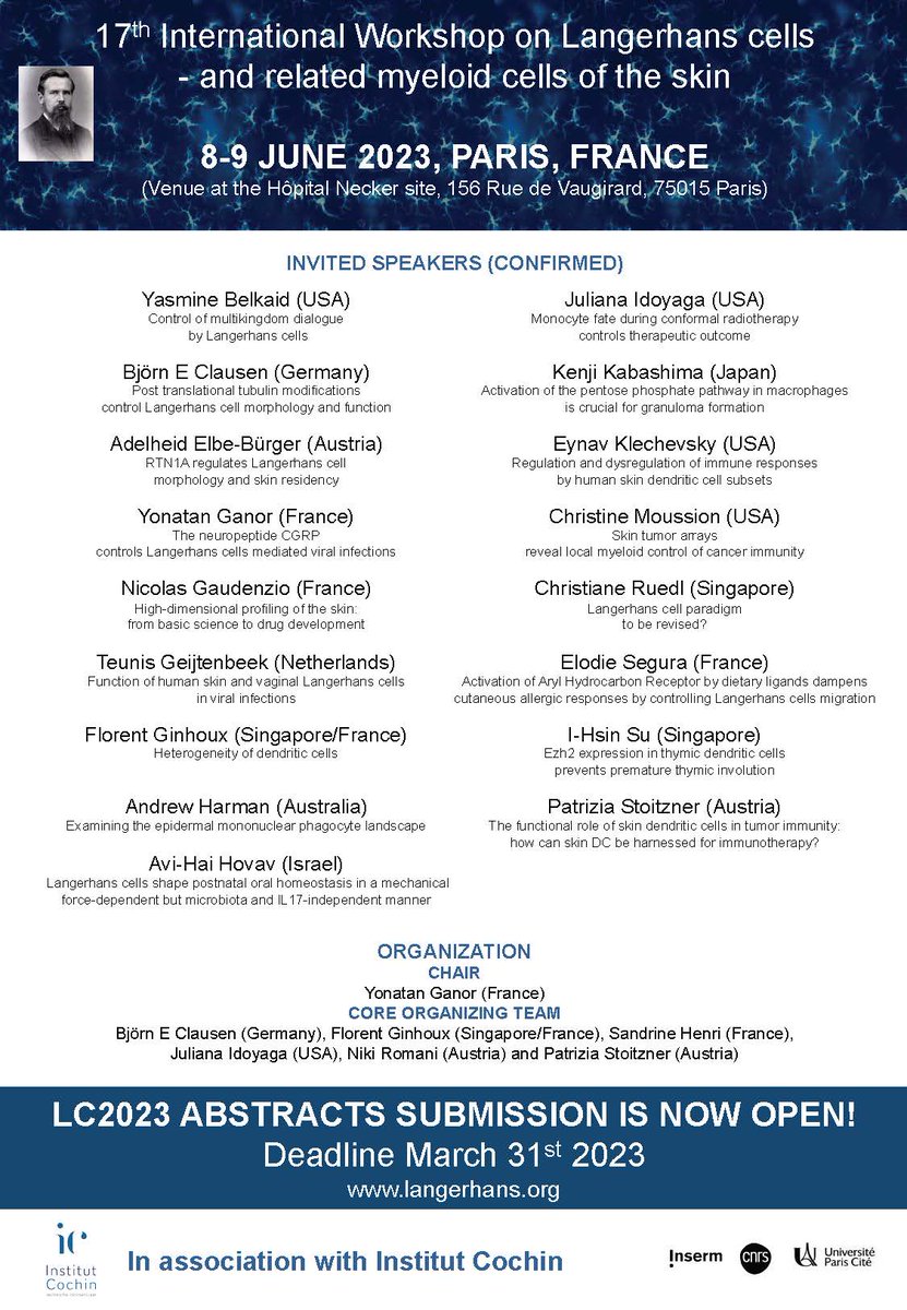 henri_sandrine's tweet photo. #LC2023 #SkinImmunity Hurry Up ! Early Bird Registration is closing tomorrow and Abstract Submission in 2 Weeks. https://t.co/cPfTjd9Tj6 https://t.co/7AVRYPj1HS