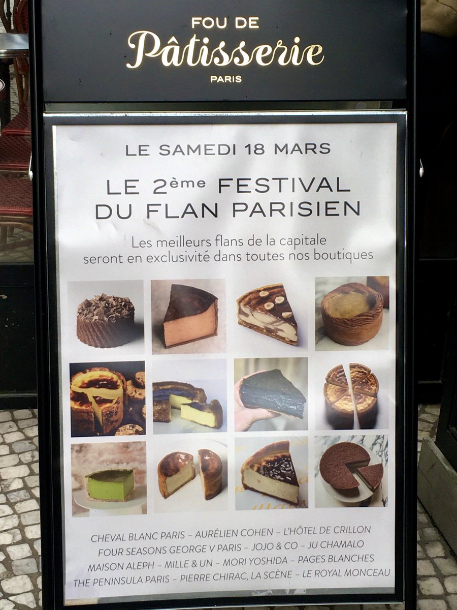 Simon Wilder (@mr_s_wilder) on Twitter photo *top tip* Get yourself to Paris this weekend for the second festival of flan at <a href="/FoudePatisserie/">Fou de Patisserie</a> ! *top tip* Get yourself to Paris this weekend for the second festival of flan at <a href="/FoudePatisserie/">Fou de Patisserie</a> !