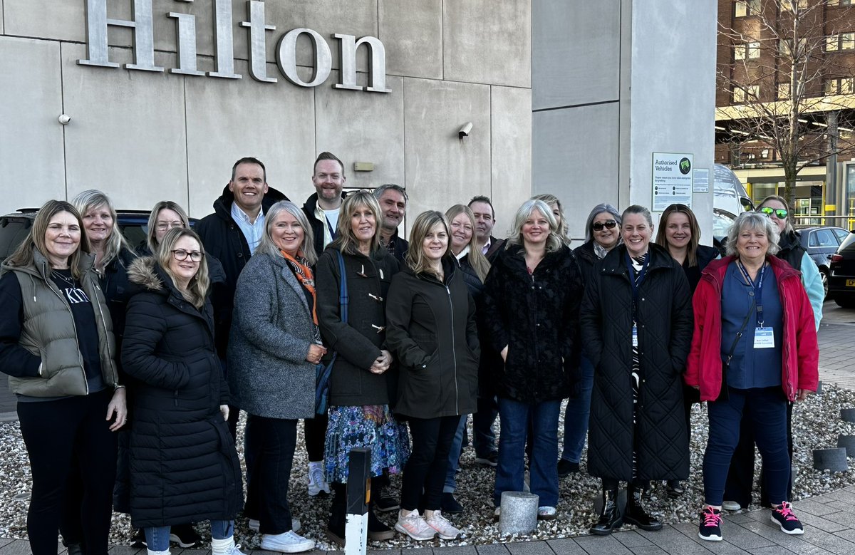 NAMSS_AC_UK's tweet photo. And they are off! Walking this morning around the Liverpool Docks supporting the Brit Challenge! Great work! 
#NAMSSConf23 https://t.co/2sjlZe0zWc