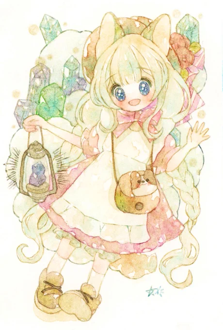 #三億アカウントの中から私を発掘してください透明水彩でケモ耳の女の子や動物を中心に作品を作ってきます。見つけてもらえることを願って、待っていても良いですか? 
