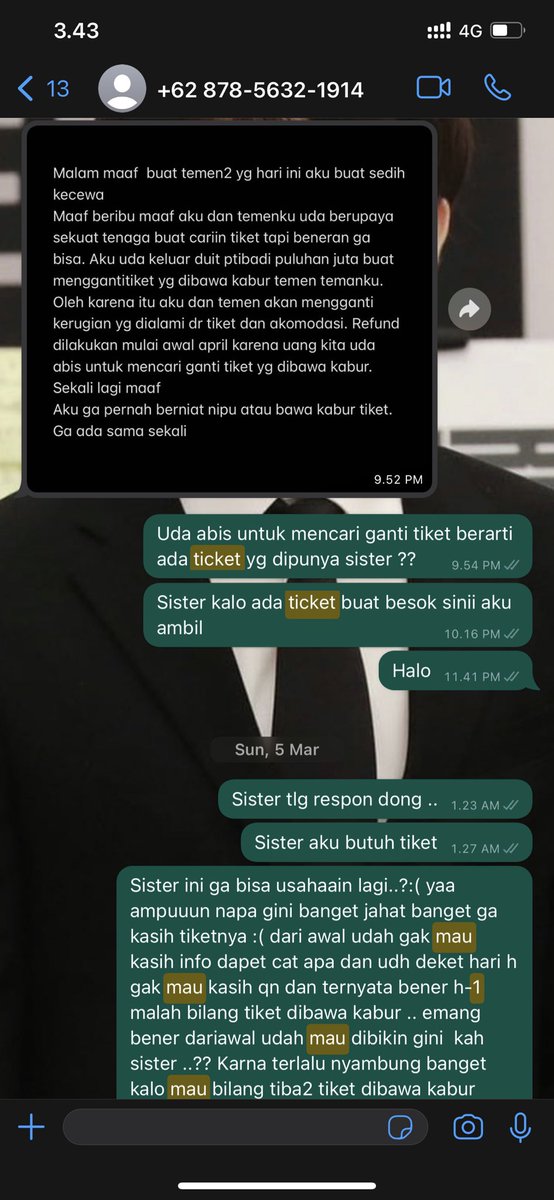 Viayiwang_'s tweet photo. SCAMMER !!! penipu .. Ticket konser .. Banyak yang ditipu dari makhluk yang mengatakan dirinya manusia bernama ESTI TRIANA ANGGRAINI.Dg nomer ktp tertera dan nomer rekening 1440022981986.
Yang bilang kok ngaplod ktp full,gpp kalo dia udah ngembaliin duit kita2 aja baru diapus^^ https://t.co/ze5pi1wtt1