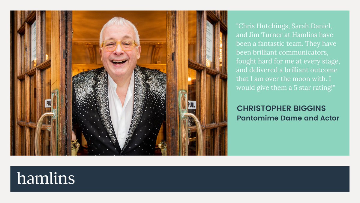Thank you to our client, Christopher Biggins, Pantomime Dame and Actor, for his high praise for our #mediadisputes team. We are delighted to have reached a successful outcome for him in his claim against News Group Newspapers. #hamlinsllp