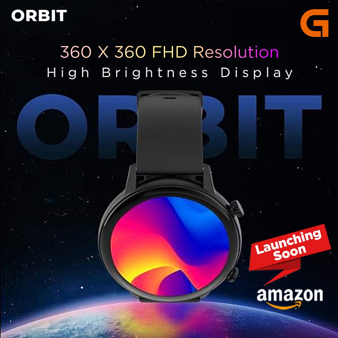 gizmoreindia's tweet photo. Launching soon at Amazon - #GizFit Orbit #Smartwatch with #FHD resolution and High Brightness Display. #NewAgeFitness #ComingSoon @amazonIN https://t.co/i06li1sxhn