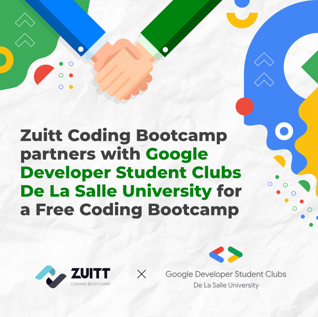 zuittco's tweet image. Zuitt officially welcomes Google Developer Student Club - De La Salle University to its community.

Join our Free Coding Bootcamp. Register here: codenow.zuitt.co/FCBMar25Regist…

#FreeCodingBootcamp #ZuittCodingBootcamp #GoogleDevelopersStudentClub