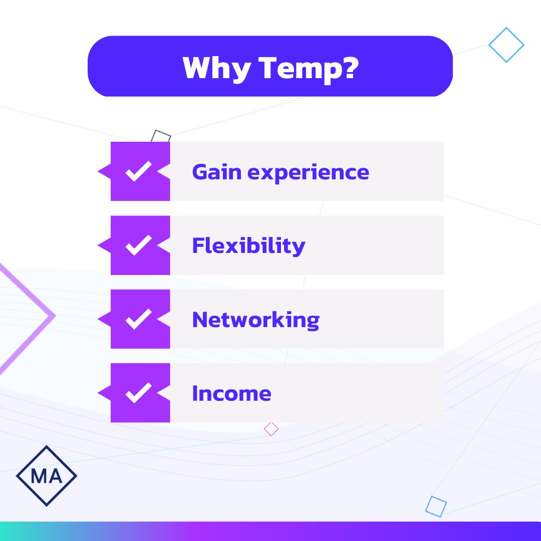 Have you considered the benefits of #tempwork?
🌟 Gain experience
🌟 Flexibility
🌟 Networking
🌟 Income

Reach out to Jess for #BusinessSupport Temp work 🫱🏼‍🫲🏾

📧 j.grant@masonalexander.ie 
📲 01 522 2927
👩🏼‍💻 l8r.it/UyBl