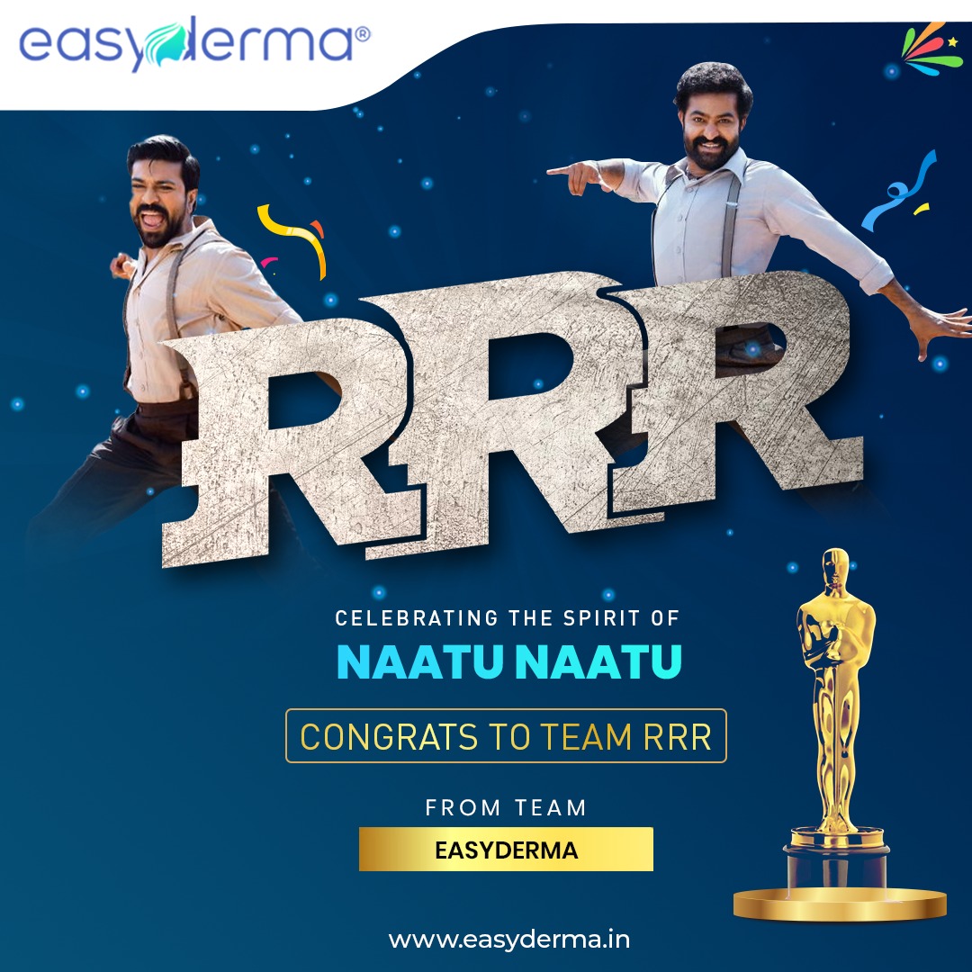 easyderma_'s tweet photo. Finally, the world recognised the impact of Indian stories. 
                                                                                               
Congratulations to the entire team of RRR and the Indian cinema industry for this great achievement. https://t.co/Ubmx4o28UM