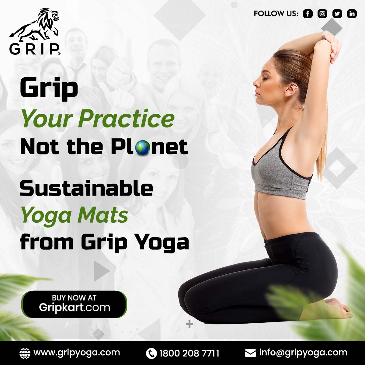 #Grip Your Practice,Not the Planet: Sustainable Yoga Mats from Grip Yoga.
👉👉You may also order online at gripkart.com
👉👉You may also call us at Toll-Free No: 1800 208 7711
👉👉Whats App at 098919 07711
#SportsMat #YogaAccessories #SportsAccessories #Meditation