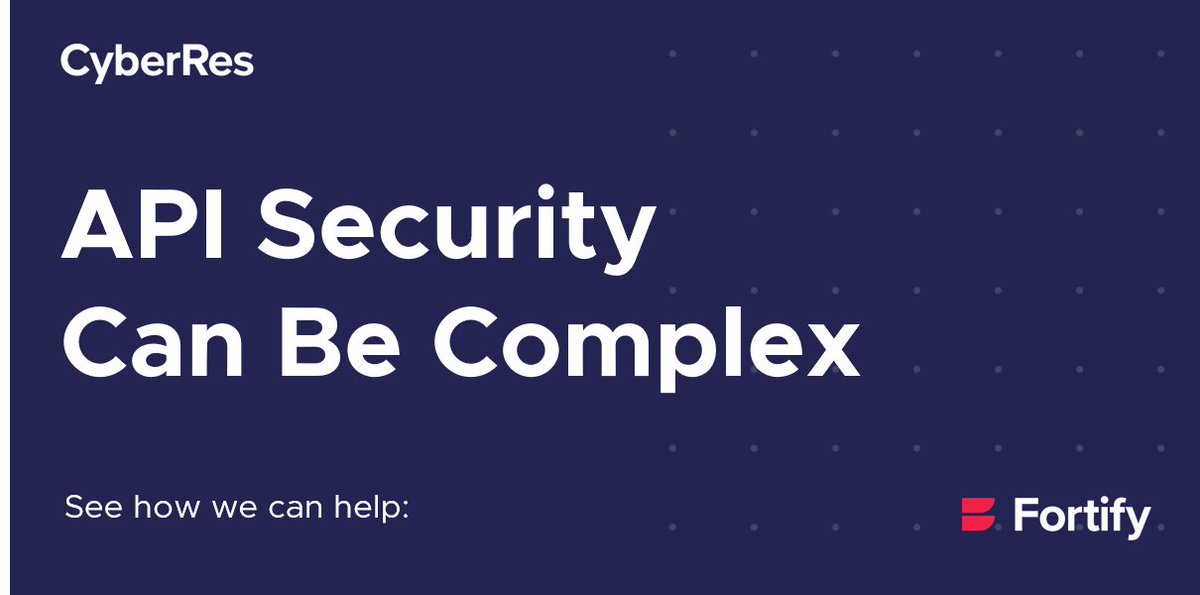LuitenFrans's tweet photo. Ready to secure your APIs? Fortifyโs portfolio of #AppSec solutions from @MicroFocusSec deliver the API discovery and testing you need. #DevOps #DevSecOps #CyberResilience #TeamMicroFocus https://t.co/YoKtK13vaA https://t.co/TA2c5KHNXZ