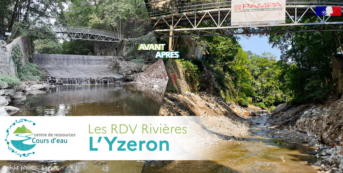 Cours_deau's tweet photo. [Les RDV Rivières] démarrent le 14 mars, à l'occasion de la journée internationale d'actions pour les #rivières.  Premier RDV Rivières sur l'#Yzeron: 50aine d'ouvrages traités et résultats visibles grâce au suivi génétique https://t.co/XOGz6v6WeU 
 @riviereyzeron https://t.co/Qt0OKMVgkF