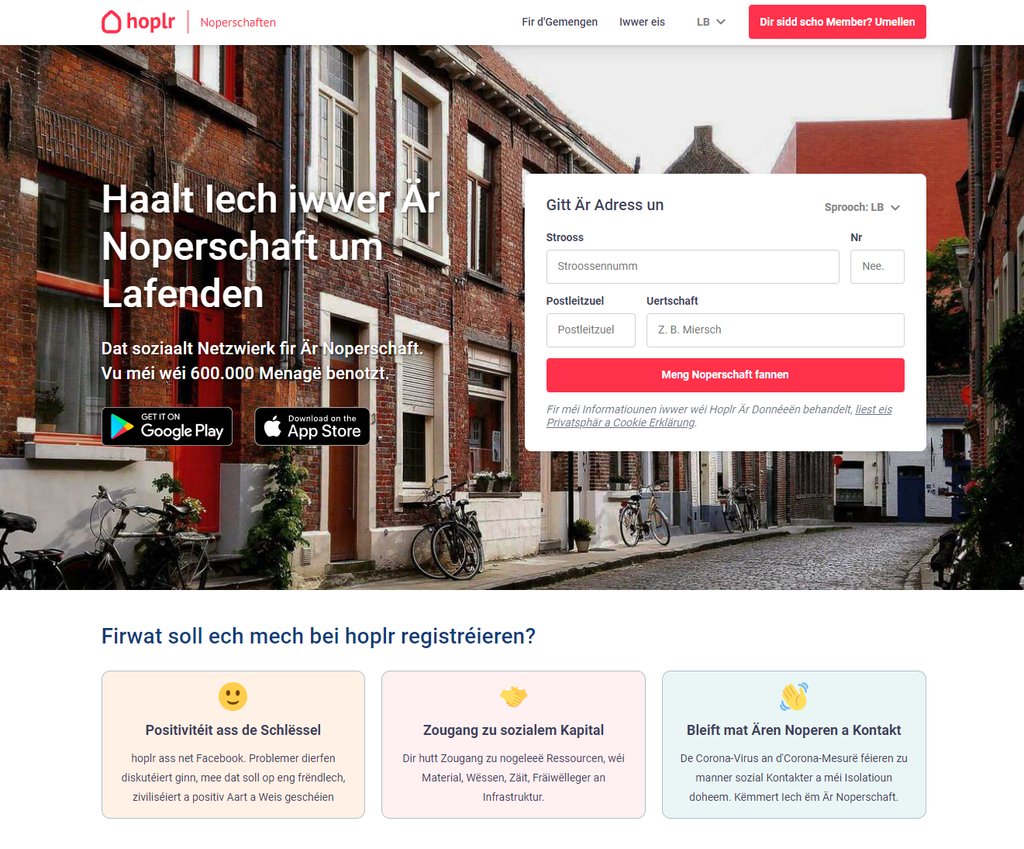 hoplr's tweet photo. Our Hoplr journey in Luxembourg started 18 months ago in Strassen and has been a huge success! Almost 1 out of 3 (28.43%) municipalities are connected which means that Hoplr is now avaiable for almost 1 out of 2 (46.38%) Luxembourgisch households. #communityengagement https://t.co/vHe7LJTnvJ