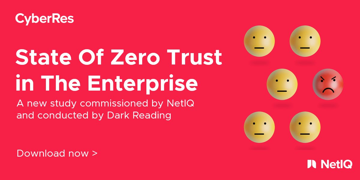 LuitenFrans's tweet photo. What is the State Of Zero Trust in The Enterprise?
๐ Find out in this new report commissioned by #NetIQ and conducted by @DarkReading:
#IdentityManagement #AccessManagement #CyberResilience @MicroFocusSec
#TeamMicroFocus https://t.co/GDeD80Ap3F https://t.co/5etUkx3CxQ