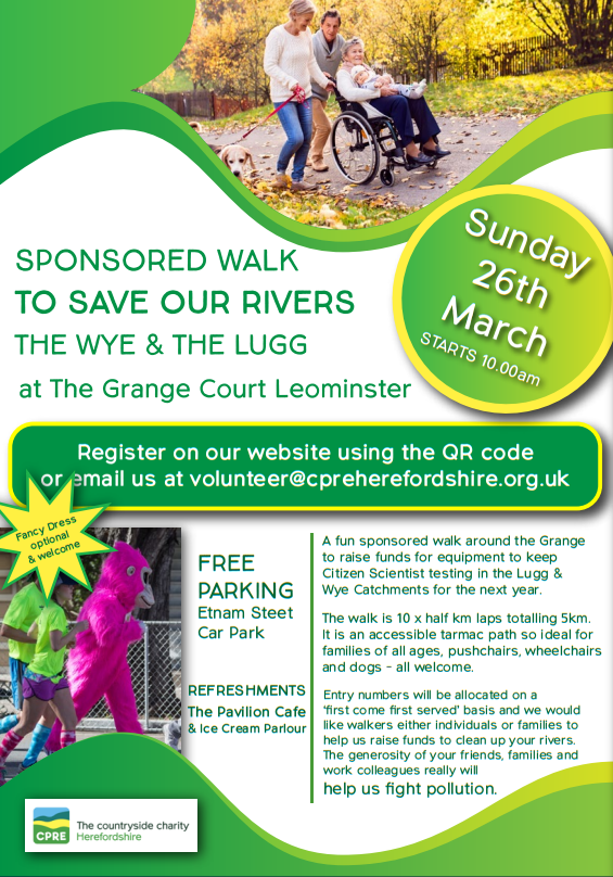 buff.ly/42mxu07 

Boots on the ground to keep are needed to keep Citizen Scientists testing! 

Join a family fun walk, accessible for all, and help us fund even more actions to Save the Wye and Lugg