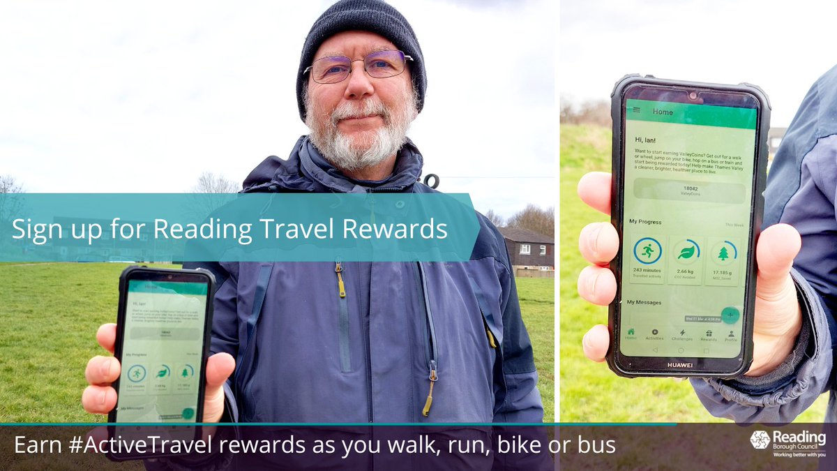 ReadingCouncil's tweet photo. Have you signed up for Reading Travel Rewards yet? We've launched the #MoveMoreMarch challenge.
Sign up by downloading the Innovation Valley App to your phone and start collecting points toward reward vouchers.
#rdguk #rdg https://t.co/mwEwxUwPUB