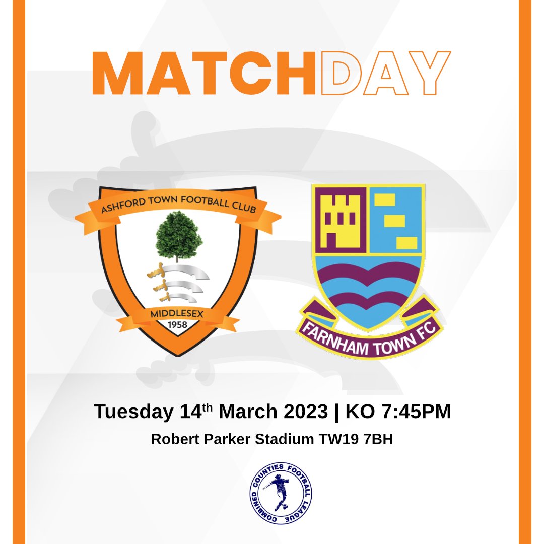 ashfordtownmx's tweet photo. MATCHDAY โฝ
๐ @FarnhamTownFC
๐ Southern Combination Cup
๐
Tues 14 March 2023
๐ KO 7:45PM
๐ RPS, TW19 7BH
๐ซ Admission ยฃ10 / Concessions ยฃ5 / U16 FREE
https://t.co/WoHNs5UIlh
#ASHFAR #atmx https://t.co/6Lfy0H8pvA