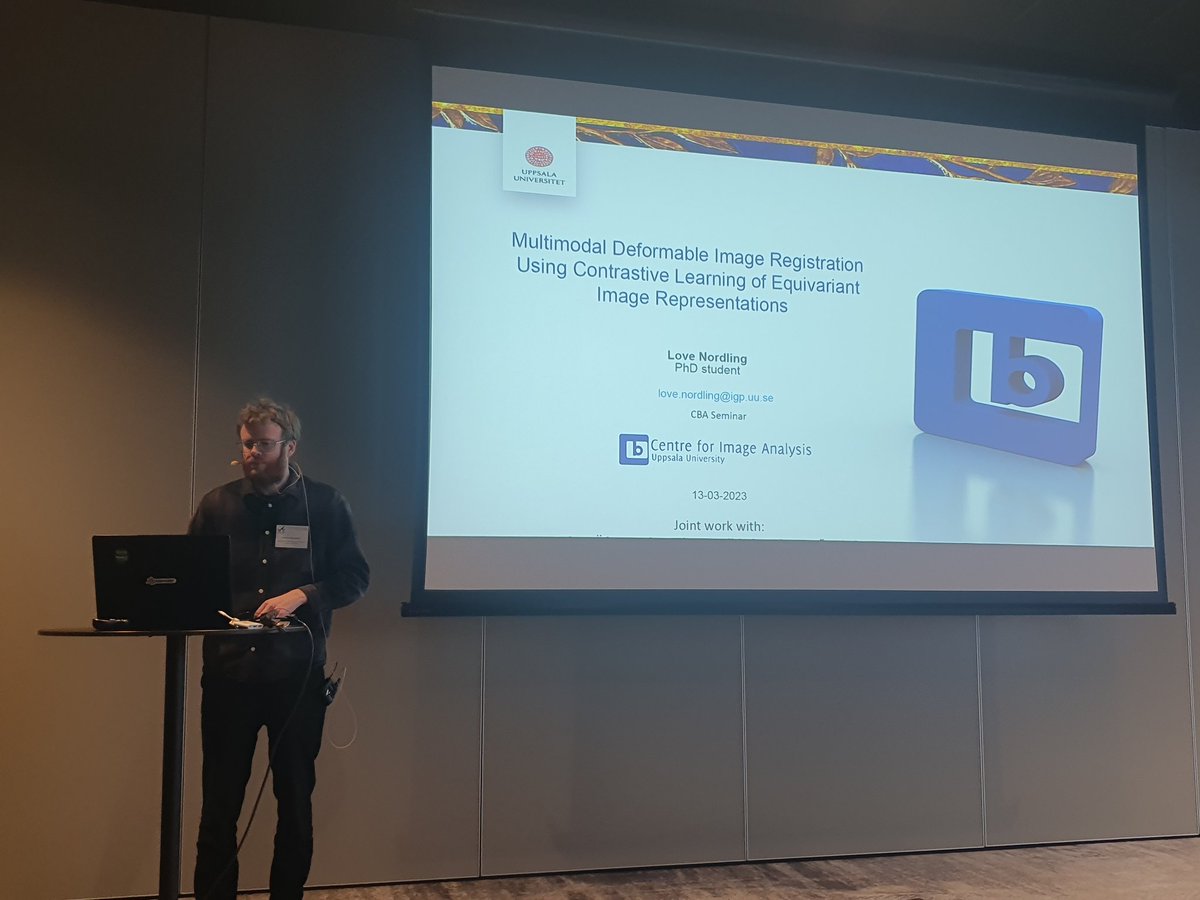 joakim_lindblad's tweet photo. #Multimodal Medical Imaging session @ #SSBA2023 , high presence of @CBA_UU and #MIDAgroup https://t.co/ZlPkte1R47