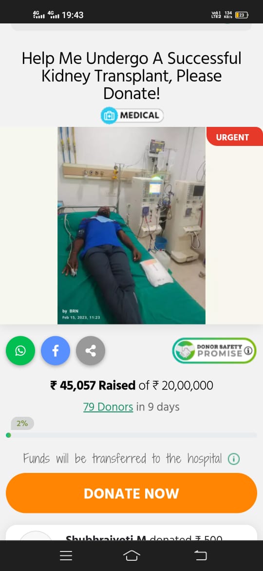 chandraacount's tweet photo. @SonuSood Sir my Biswaranjan Nayak fight with death..as he lost his two kidneys...now he is in medical in icu...contact his brother mobile no 6371764997...
#SaveBiswaranjan https://t.co/bz5dqxgraa