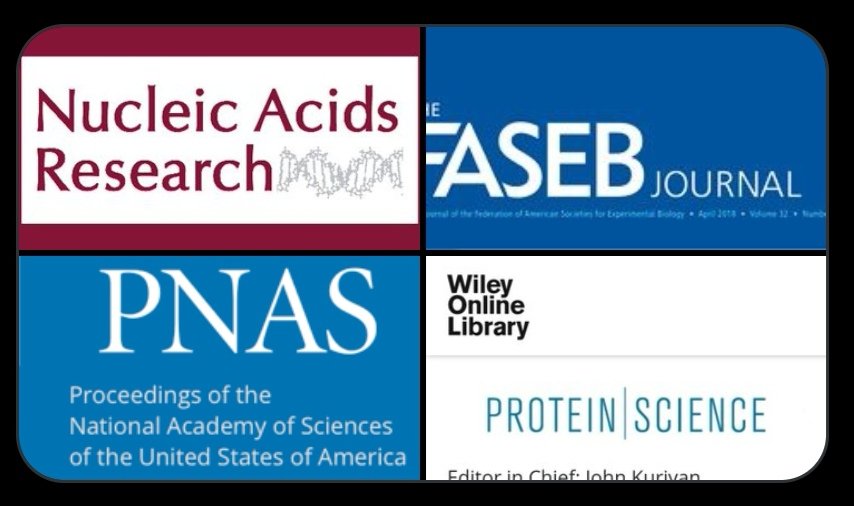 📣 Happy to share our most  recent publications 

🎯 NAR 
Multivalency of Glucocorticoid Receptor 

🎯 PNAS 
TLX binds oleic acid

🎯 Protein Sci 
Topological dynamics of AR-NTD 

🎯 Protein Sci 
Sam68 & hnRNP A1 synergy in Spinal Muscular Atrophy 

🎯 FASEB J 
MR modulates GR