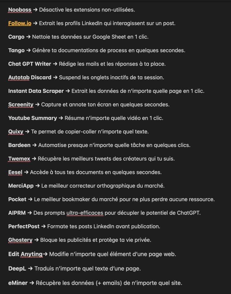 Benoît Dubos (👉 Scalezia.co) on Twitter "Ces 19 extensions Chrome vont te faire gagner 20