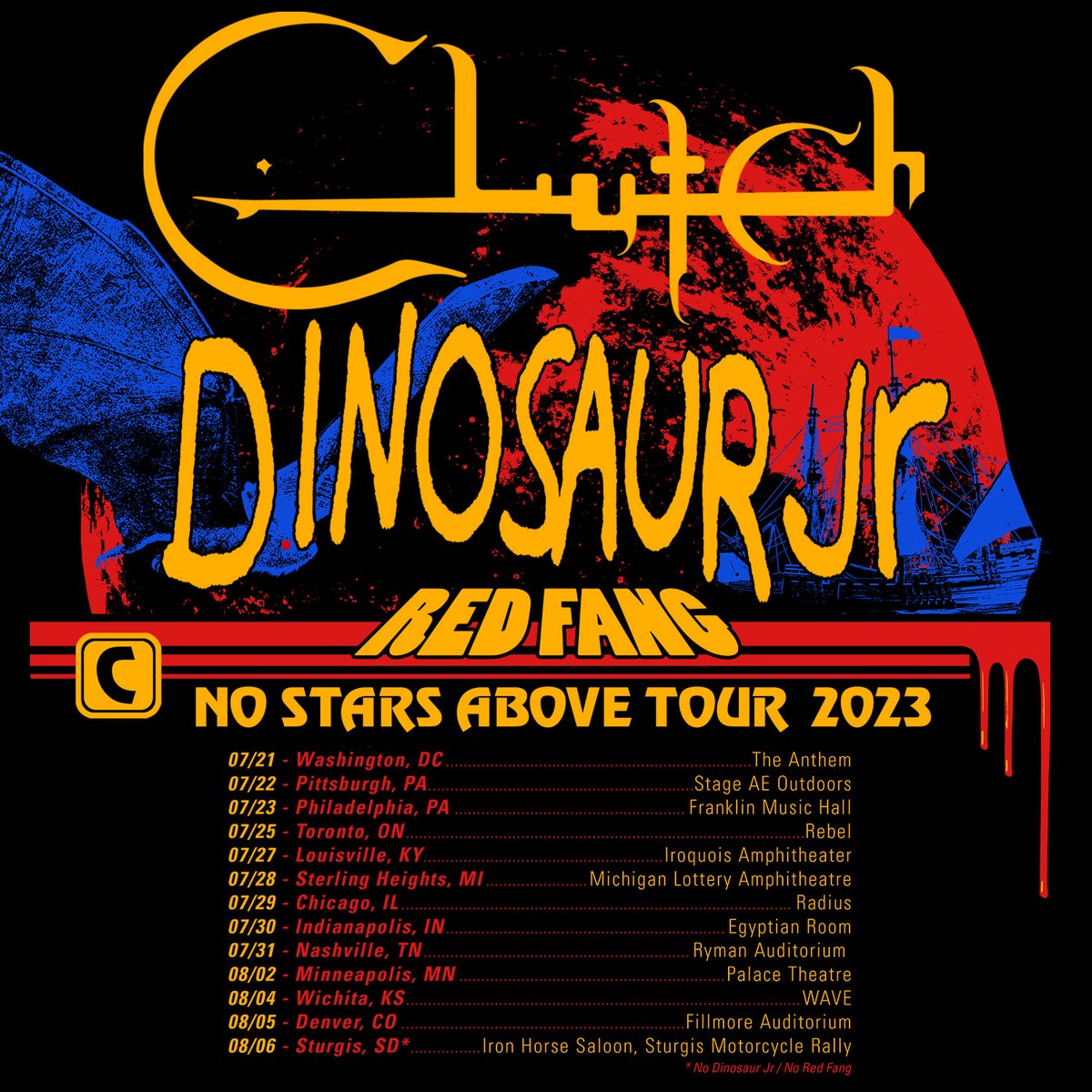 New Summer US tour dates with @clutchofficial & @dinosaurjr! Tickets on sale Fri, 3/17 @ 10am local time